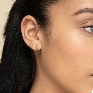 midi hoop earring pair - MEJURI